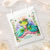 Girly Fairy Tale Frog Princess Birthday Party Geschenktütchen (Ausgeschnitten)