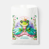 Girly Fairy Tale Frog Princess Birthday Party Geschenktütchen (Vorderseite)
