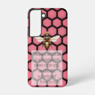 Girly Faith Rosa Schwarz Honigwaben Königin Biene Samsung Galaxy Hülle