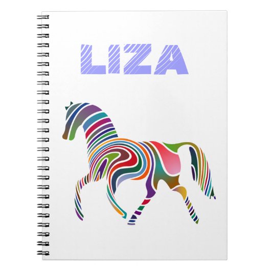 Girly Fantasy Horse Personalisiert Notizblock (Vorderseite)