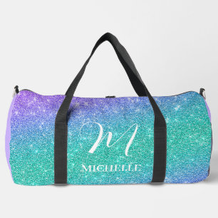 Girly Faux Glitter personalisierte Tanz- und Turnb Duffle Bag