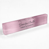 Girly Faux Hellrosa Folie Namensplakette