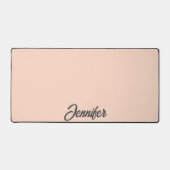 Girly Feminine Blush Pink Typografie Name Schreibtischunterlage (Vorderseite)