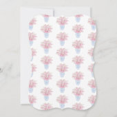 Girly Feminine Pink Floral Chintz Brautparty Einladung (Rückseite)