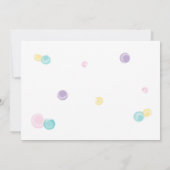 Girly First Birthday Einladung - Glitzer Gold (Rückseite)