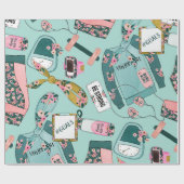 Girly Fitness Pattern Geschenkpapier (Flach)