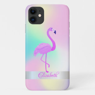 Girly Flamingo Holographic Ombre Case-Mate iPhone Hülle