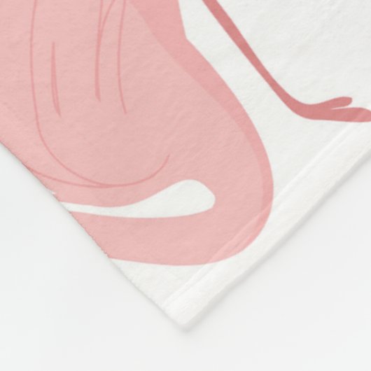Girly Flamingos Fleecedecke (Ecke)