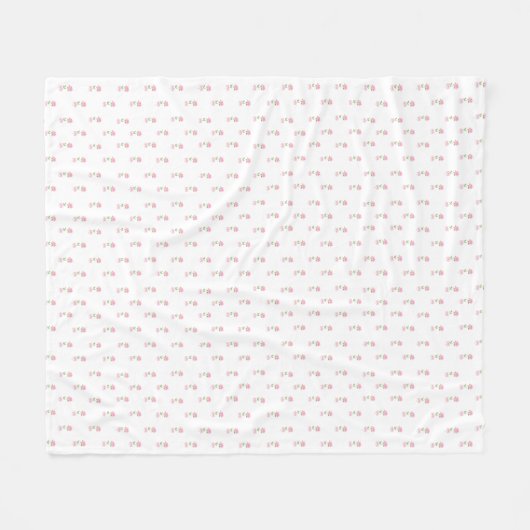 Girly Floral Bow Blanket Fleecedecke (Vorderseite (Horizontal))