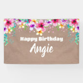 Girly floral craft party banner backdrop (Horizontal)