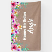 Girly floral craft party banner backdrop (Vertikal)