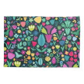 Girly Floral Dinosaur Silhouette Girls Kissenbezug (Rückseite)