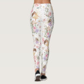 Girly Floral Fairy verzauberter Wald Leggings (Rückseite)