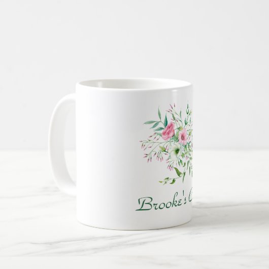 Girly-Floral-Kaffee Kaffeetasse (Vorderseite Links)
