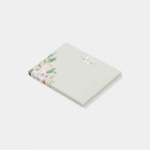 Girly Floral Monogram Greenerity Post-It Notes Klebezettel (angewinkelt)