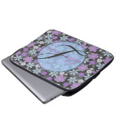 Girly Floral Monogramed 13" Mac Book/PC Laptopschutzhülle (Vorne Knopf)