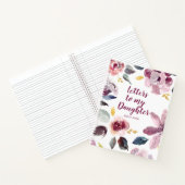 Girly Floral Name schreibt an meinen Töchterkeepak Notizblock (Innenseite)