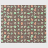 Girly Floral Pattern Geschenkpapier (Flach)