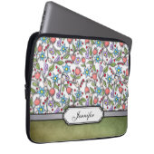 Girly Floral Pattern Laptopschutzhülle (Vorne Rechts)