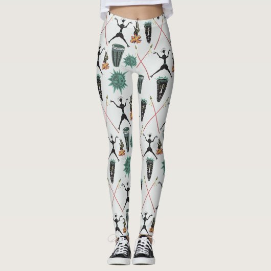 Girly Floral Pattern Leggings (Vorderseite)