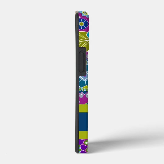 Girly Floral Pattern mit Monogramm Case-Mate iPhone Hülle (Rückseite / Rechts)