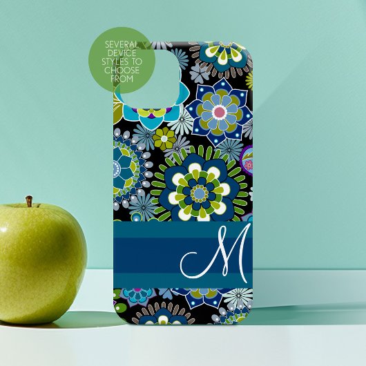 Girly Floral Pattern mit Monogramm Case-Mate iPhone Hülle