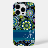 Girly Floral Pattern mit Monogramm Case-Mate iPhone Hülle (Rückseite)