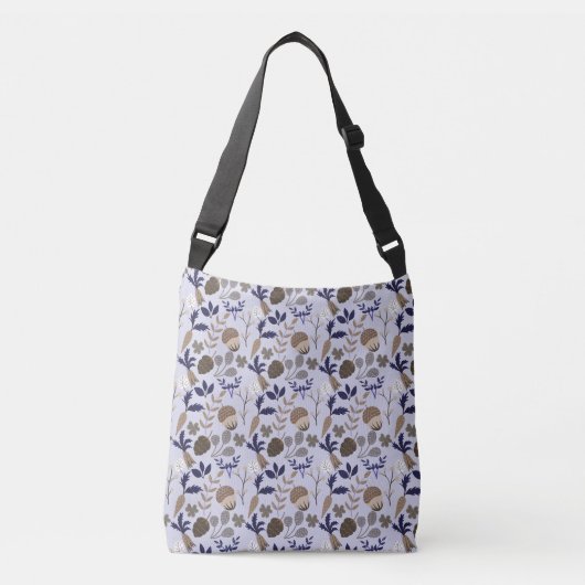Girly Floral Pattern Tragetaschen Mit Langen Trägern (Vorderseite)