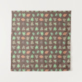 Girly Floral Pattern Wandteppich (Vorderseite (Horizontal))