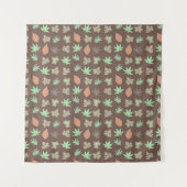 Girly Floral Pattern Wandteppich (Vorderseite)