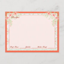 Girly Floral Recipe Stock