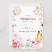 Girly Floral Relaxing Wellness-Center Party Galent Einladung (Vorderseite)