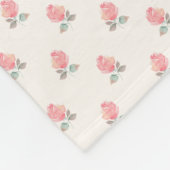 Girly Floral Rose Blanket Fleecedecke (Ecke)