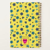 Girly Floral Skate Illustration Personalisiert Notizblock (Rückseite)