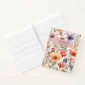 Girly Floral Wildblumen | Personalisiertes Design Notizblock (Innenseite)