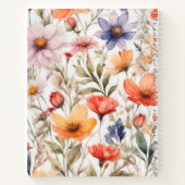 Girly Floral Wildblumen | Personalisiertes Design Notizblock (Rückseite)