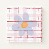 Girly floral with scottish background Modern pink Notizblock (Rückseite)