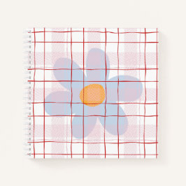 Girly floral with scottish background Modern pink Notizblock