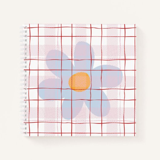 Girly floral with scottish background Modern pink Notizblock (Vorderseite)