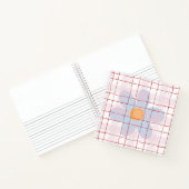 Girly floral with scottish background Modern pink Notizblock (Innenseite)