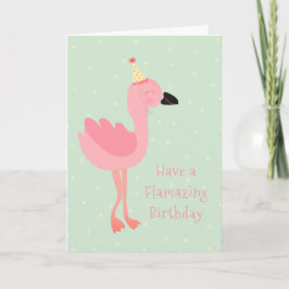 Girly Flverblüffend Flamingday Watercolor Pink Karte