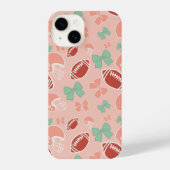 Girly Football Bow Pattern Phone Case iPhone Hülle (Rückseite)