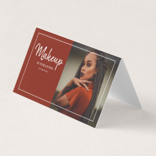 Girly Foto Makeup Artist Weiße Skriptart Visitenkarten