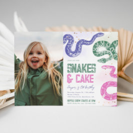 Girly Foto Schlange Geburtstagseinladungen Einladung