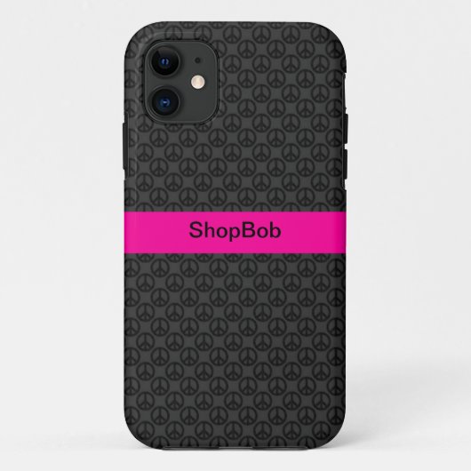 Girly Friedensmuster Case-Mate iPhone Hülle (Rückseite)
