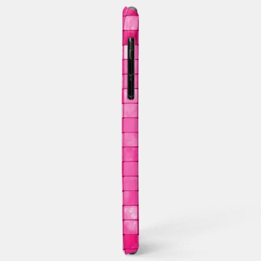 Girly Fuchsia/Pink Geometric Tile Pattern Elegant Case-Mate iPhone Hülle (Hinten/Links)