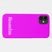 Girly FUCHSIA PINK Solid Color Case-Mate iPhone Hülle (Rückseite (Horizontal))