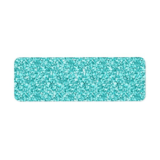 Girly, Fun Aqua Blue Glitter Printed (Vorne)