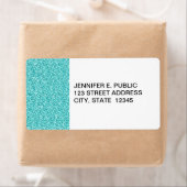 Girly, Fun Aqua Blue Glitter Printed (Insitu)