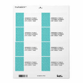 Girly, Fun Aqua Blue Glitter Printed (Vorne)